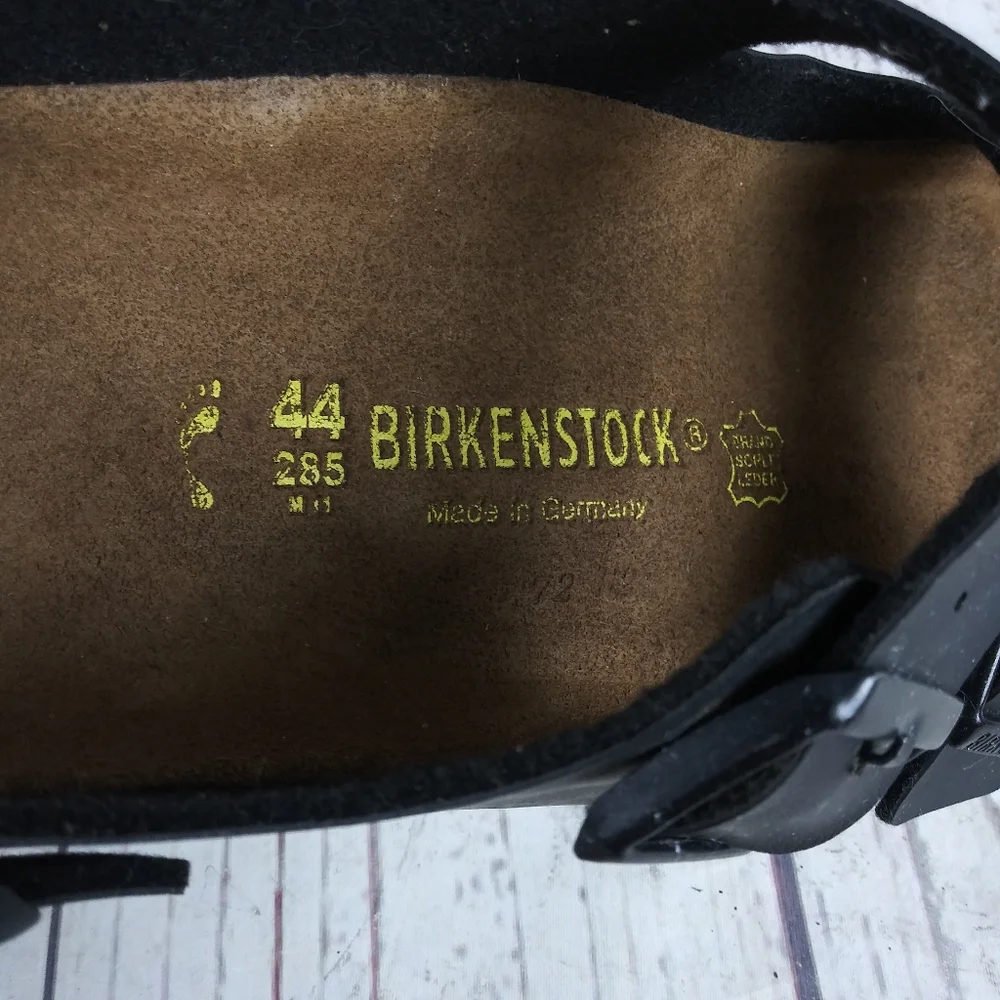 Birkenstock Milano Sandals Shoes Mens 44 Size 11 Brown Leather Slingback 3 Strap - Picture 9 of 13
